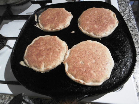 Making sourdough pancakes